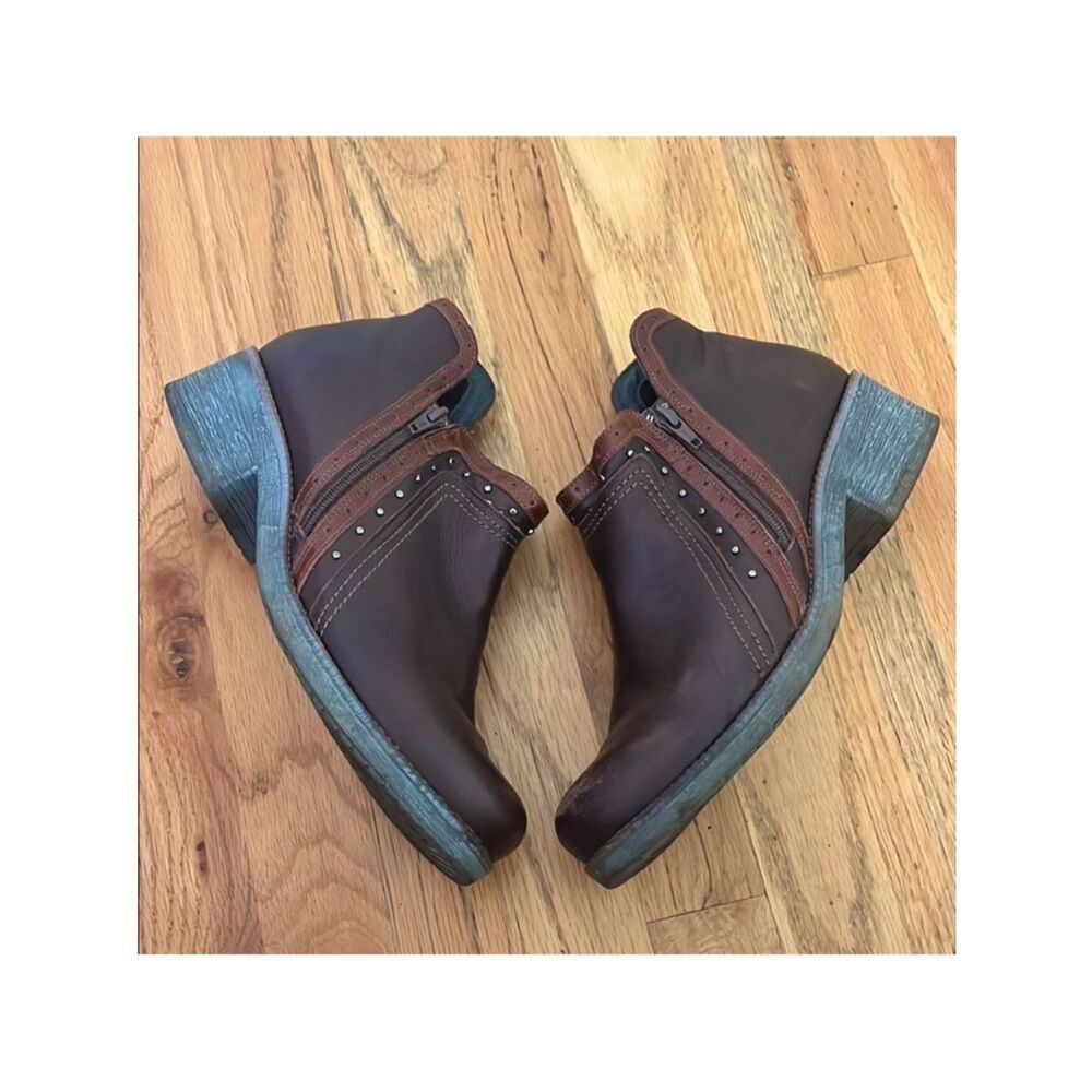 Naot Meditate Brown Leather Studded Ankle Boots size  42 / US 11-11.5